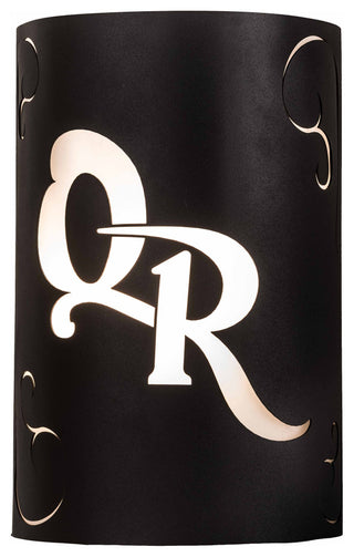 10 Wide Personalized QR Monogram Wall Sconce