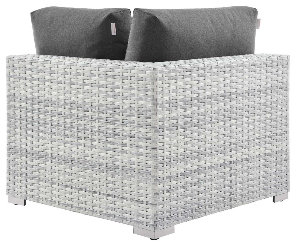 Lounge Chair, Rattan, Wicker, Gray, Modern, Outdoor Patio Balcony Garden