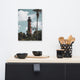 Jupiter Lighthouse Colorized Coastal Landscape Canvas Wall Art Print, 12" X 16"