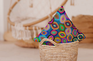 Modern Leaf Pile Accent Pillow With Removable Insert, Unreal Teal, 16"x16"