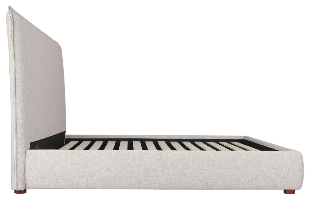 Luzon King Bed Tall Headboard Light Grey