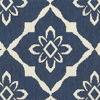 Oriental Weavers Meridian Navy/Ivory Lattice Indoor/Outdoor Rug 6'7"X9'6"