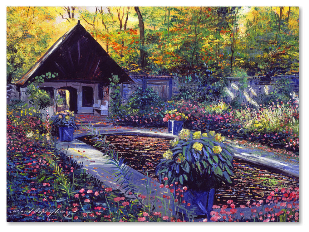 David Lloyd Glover 'Blue Garden Impression' Canvas Art, 35"x47"