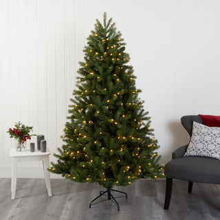 6' New Haven Spruce Natural Look Artificial Christmas Tree With 350 LED Lights