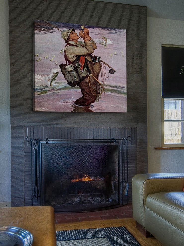 "The Fish are Jumping" Painting Print on Canvas by Mead Schaeffer