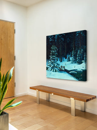 "Christmas Forest" Painting Print on Wrapped Canvas