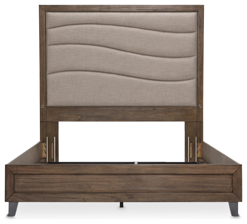 Del Mar Sound Panel Bed With Fabric Insert, Boardwalk, Eastern King