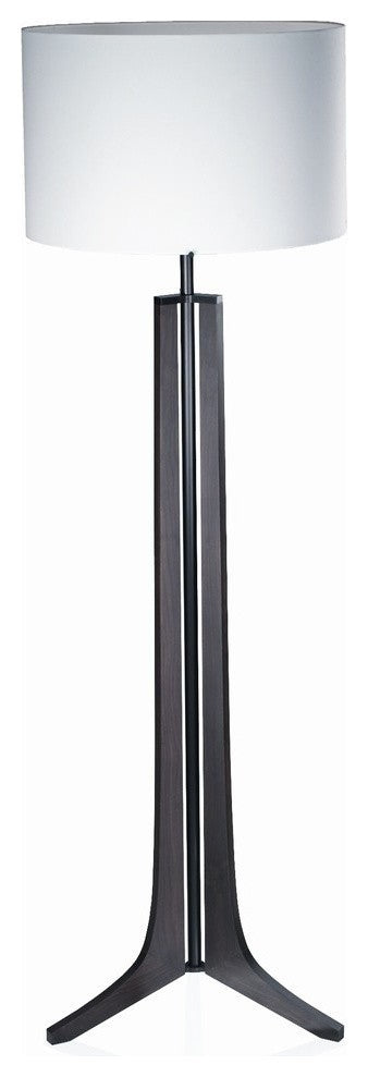 Forma - LED Floor Lamp - White Linen, Oiled Walnut, Black Anodized Aluminum