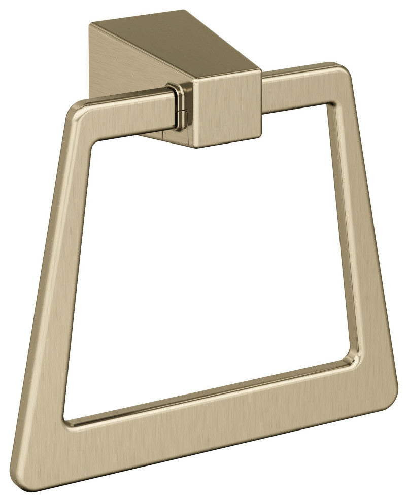 Amerock Blackrock Contemporary Towel Ring, Golden Champagne