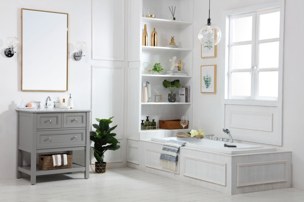 Matilda 30" Single Bathroom Vanity Set, Gray