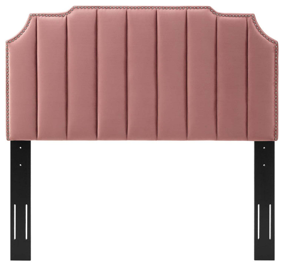 Headboard, King Size, Velvet, Pink, Modern Contemporary, Bedroom Master Suite