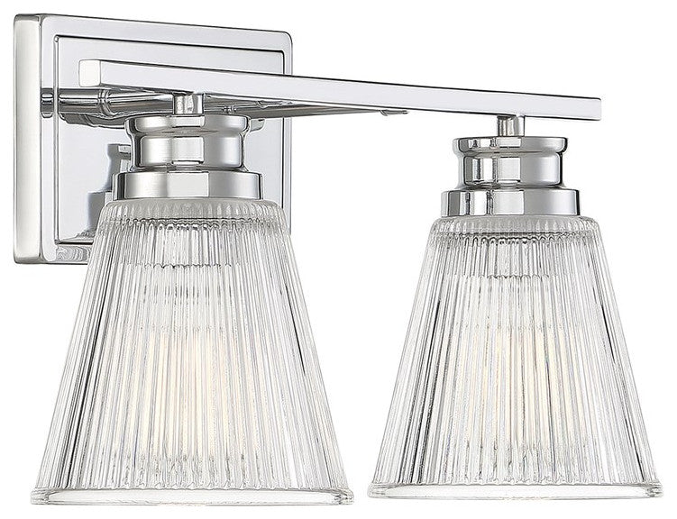 Savoy House Meridian 2 Light Bath Bar Chrome
