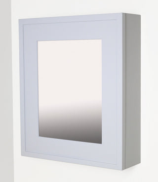 Wall Mount Mirrored Medicine Cabinet, Light Gray