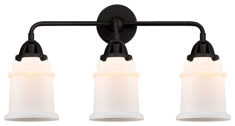 288-3W-BK-G181-LED Canton 3 Light 24" Bath Vanity Light, Matte Black