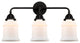 288-3W-BK-G181-LED Canton 3 Light 24" Bath Vanity Light, Matte Black