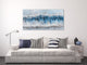"Blue Waves" Abstract Hand Painted Canvas Artwork; Modern Art; Fine Artwork