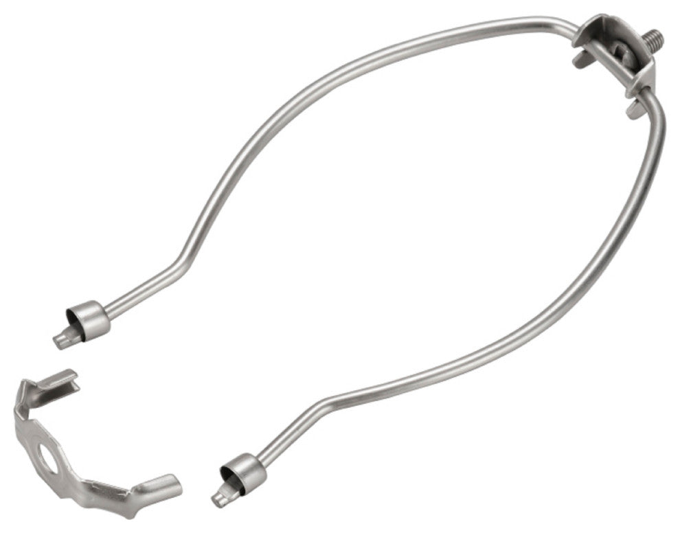 Aspen Creative 20005-26 7" Lamp Harp With Saddle, Satin Nickel, 6-Pack