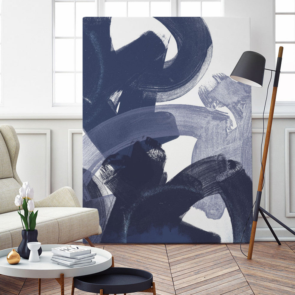 "Blue on Blue I" Fine Art Giant Canvas Print, 54"x72"