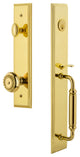 Carre' 1-Piece Dummy Handleset, C Grip and Parthenon, Lifetime Brass, 849125