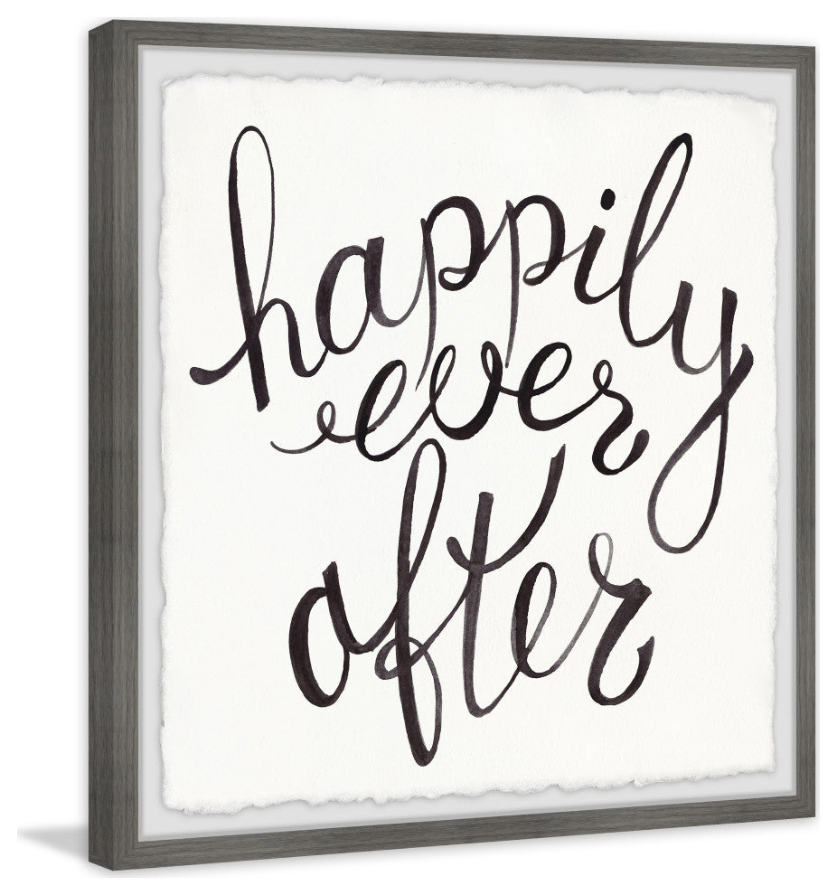 "Happily Ever After III" Framed Painting Print, 18x18