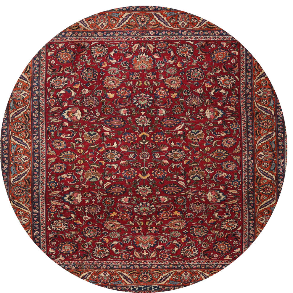 Ahgly Company Indoor Round Traditional Area Rugs, 3' Round
