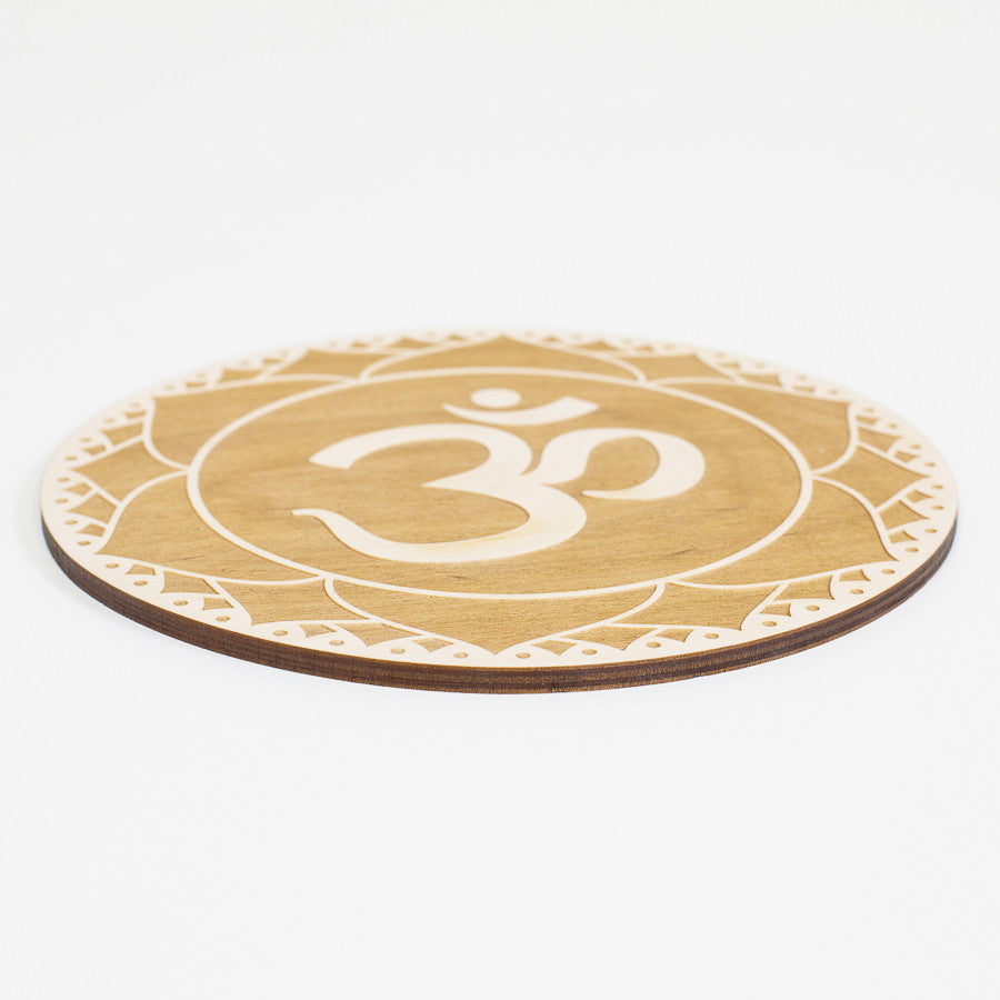 Crown Chakra Engraved Wood Sign, 12"x12"