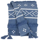 Parkland Collection Transitional Stripes and Dots Blue 50"x60" Throw
