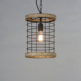 Maxim 12519 Homestead 10"W Cage Mini Pendant - Driftwood / Black