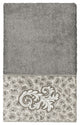 Linum Home Textiles Turkish Cotton April Embellished Hand Towel, Dark Gray