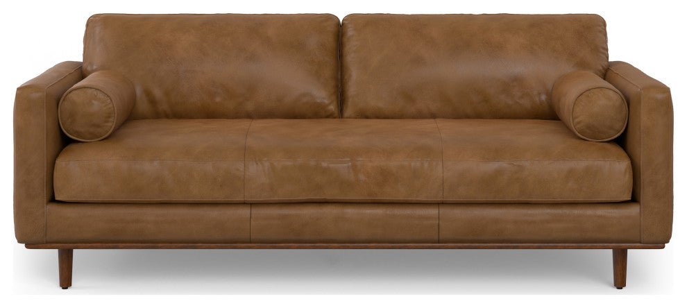 Morrison 89-inch Sofa, Caramel Brown