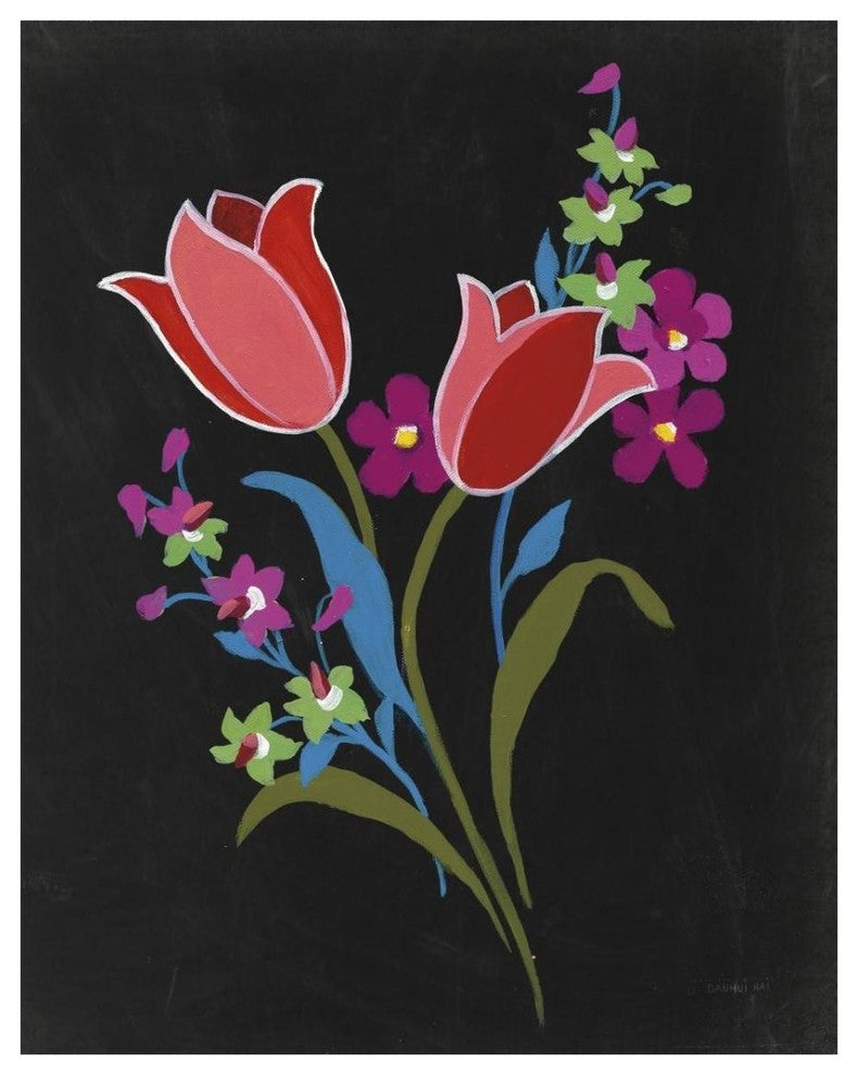 "Alpine Bouquet IV" Digital Paper Print by Danhui Nai, 24"x30"