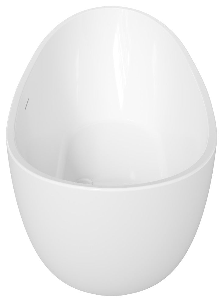 Perlato Roma Freestanding Soaking Tub, White, 67"