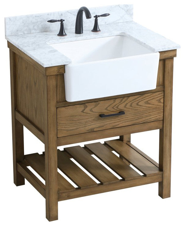 Home Living 22" Farmhouse Driftwood-Light Bathroom Vanity