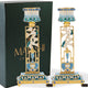 Matashi Shabbat Candlestick Holder (2-Piece Set) Hand-Painted,  Pewter
