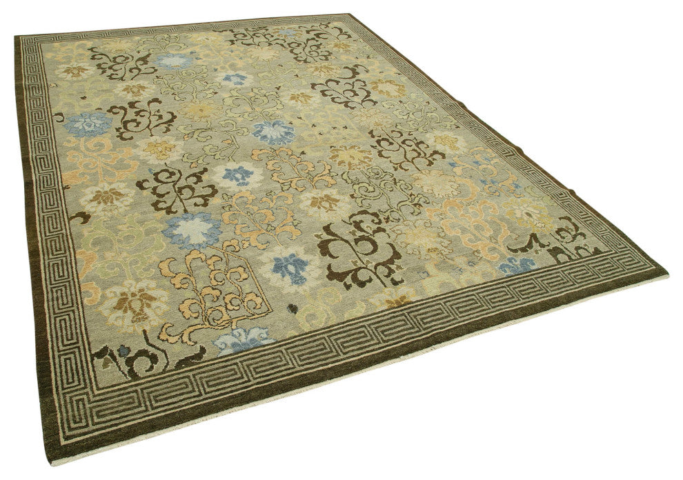 Rug N Carpet - Hand-Knotted Oriental 8' 0" x 9' 11" Pastel Oushak Area Rug