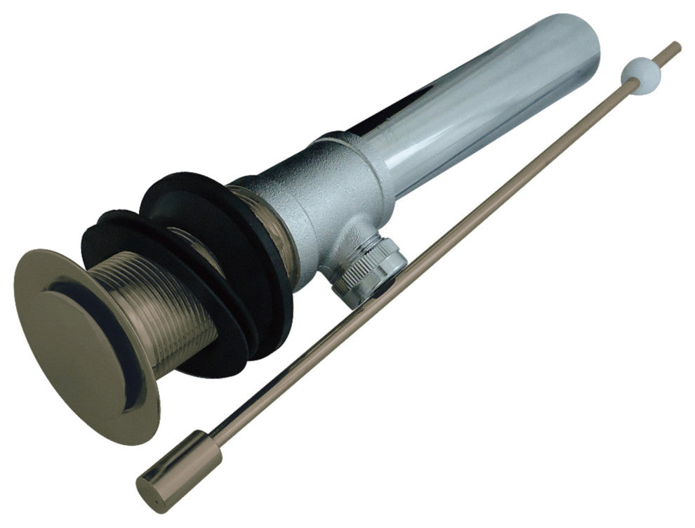 Fauceture Brass Pop-Up Drain without Overflow, Brushed Nickel