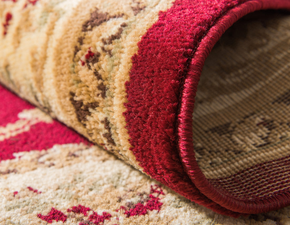 Unique Loom Red Phillipe Versailles 6' 0 x 9' 0 Area Rug
