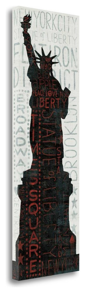 "Statue Of Liberty - Red" By Michael Mullan, Giclee Print on Gallery Wrap Canvas