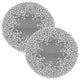 Blossom 20" Round Doily, Set of 2, White