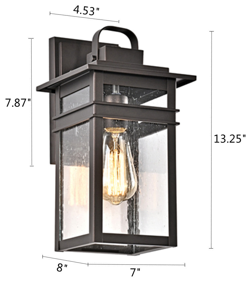 CHLOE Lighting Brian Transitional 1-Light Rubbed Bronze Outdoor Wall Sconce