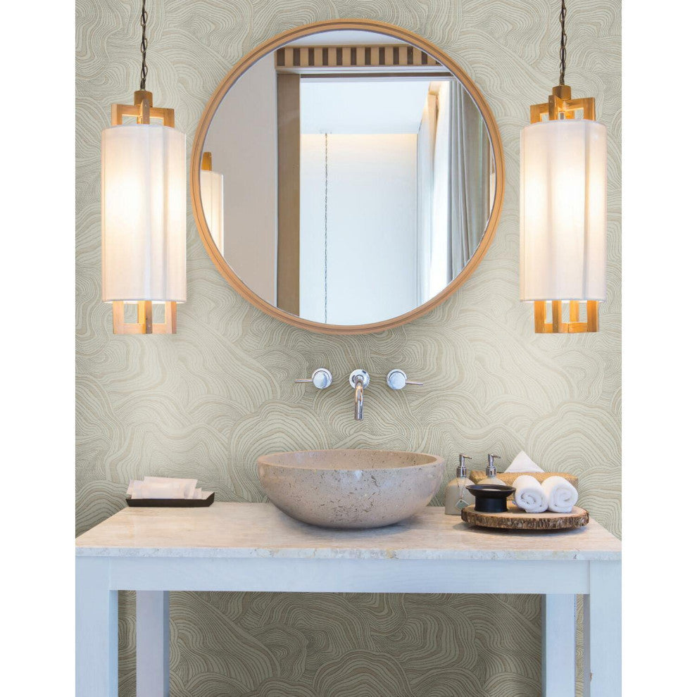 Geodes Taupe Wallpaper