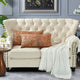 Jacquard Chenille Big Zipper Lumbar Toss Pillow Set, Orange, 2 Piece Lumbar, 14"
