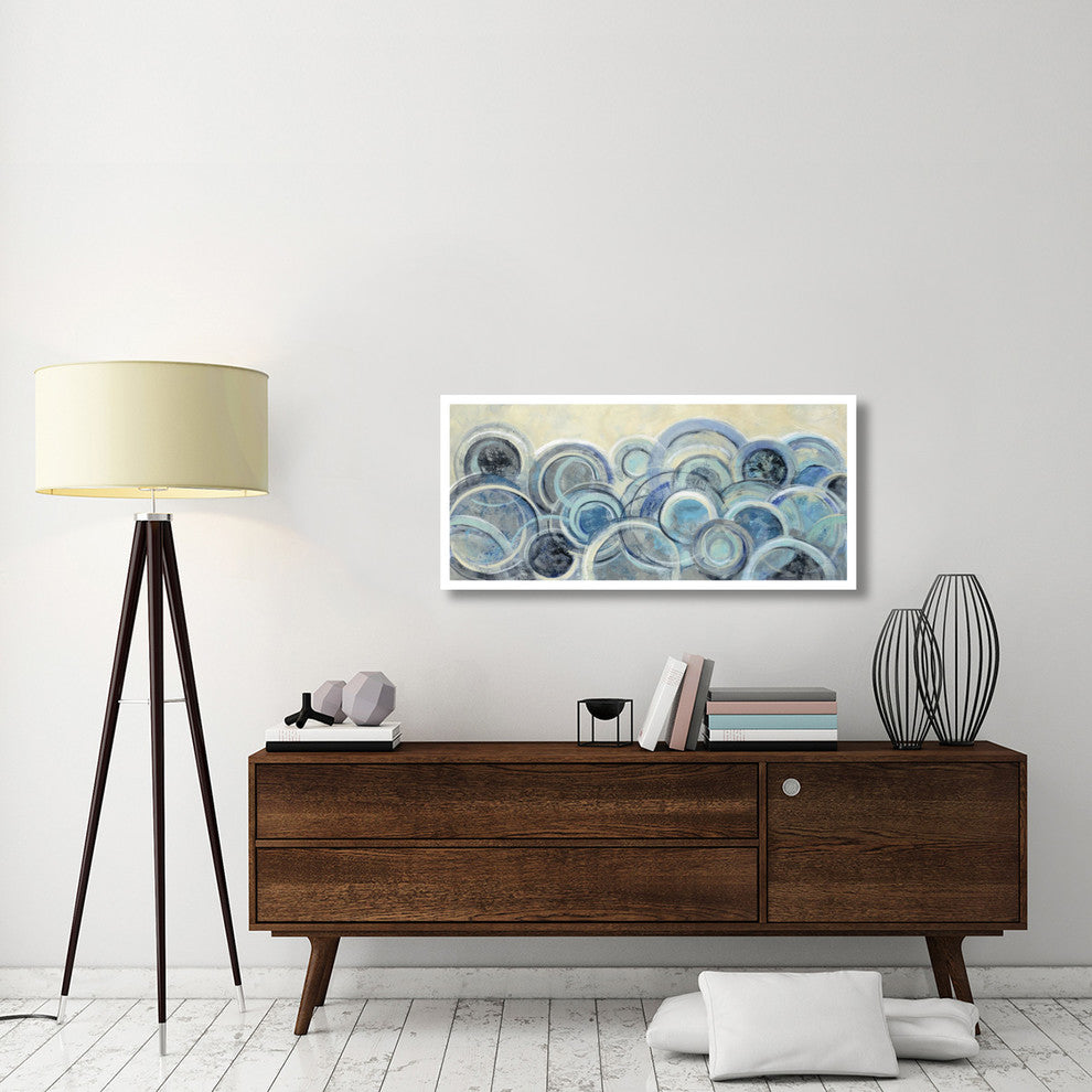 "Variation Blue" Digital Paper Print by Silvia Vassileva, 46"x21"
