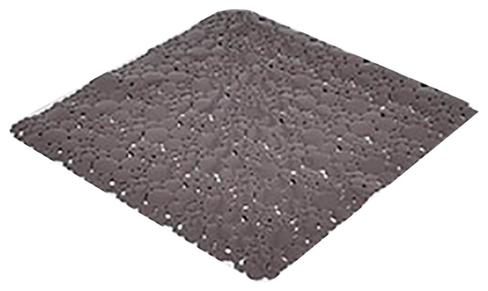 Bubbles Non-Slip Square Shower Mat 20"³L X 20"³W, Taupe