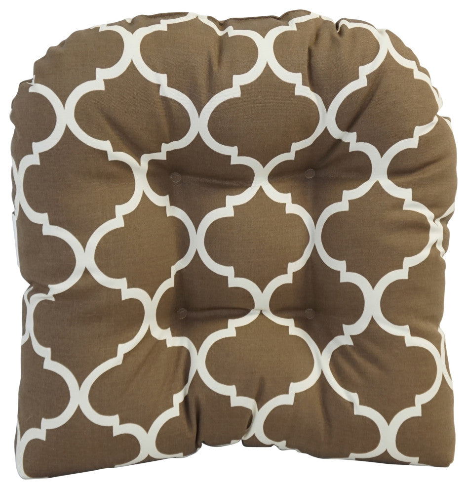 19" U-Shaped Dining Chair Cushions, Set of 4, Landview Mocha