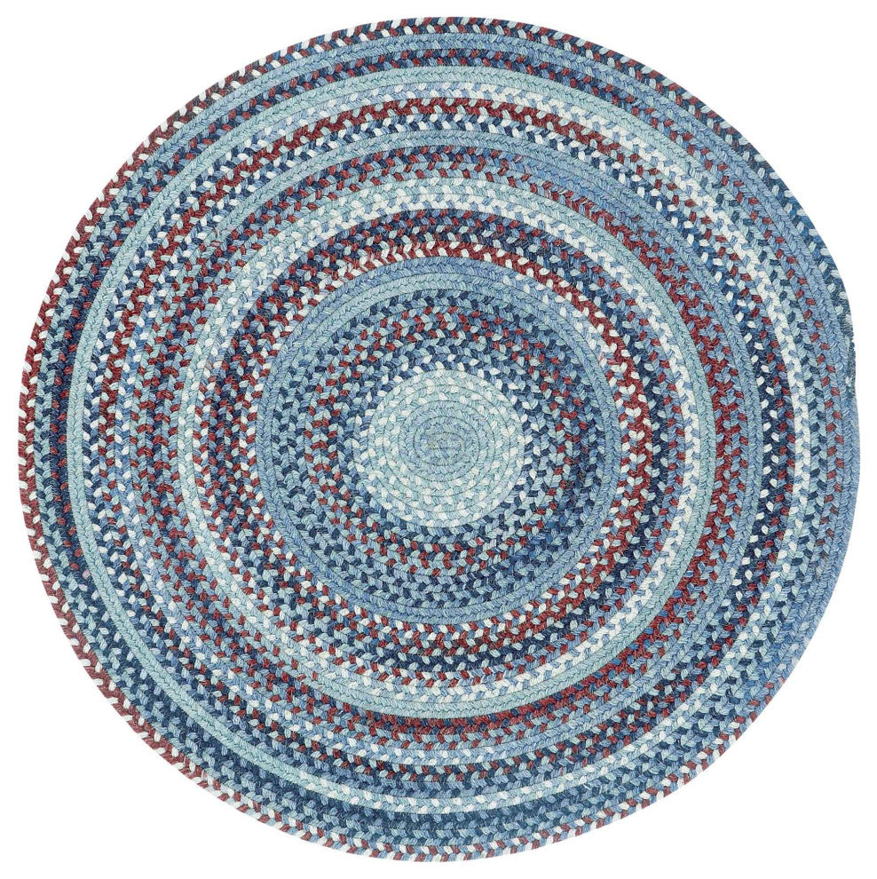Capel Kill Devil Hill Blue 0210_425 Braided Rugs - 8' 6" Round