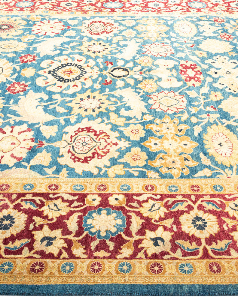 Mogul, One-of-a-Kind Hand-Knotted Area Rug Blue, 6'1"x8'10"