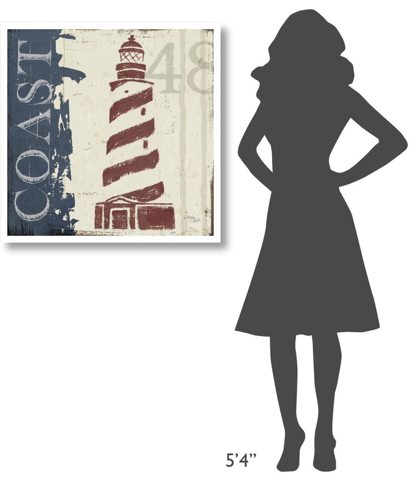 "Nautical V" Digital Paper Print by Wellington Studio, 32"x32"