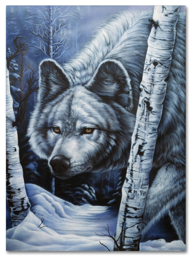 Jenny Newland 'White Wolf' Canvas Art, 19x14