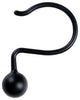 Utopia Alley Shower Hooks - Shower Curtain Rings for Bathroom, Set of 12, Black